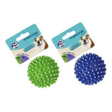 Dog Toy - Vinyl Spiked Ball 6.5cm, assorted